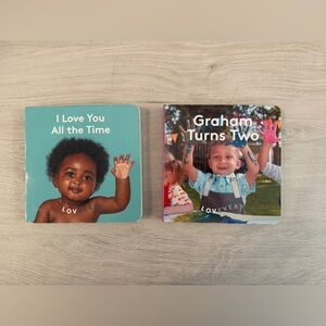 Lot of 2 Lovevery Board Hardcover Books (I Love You All The Time,Graham Turns 2)